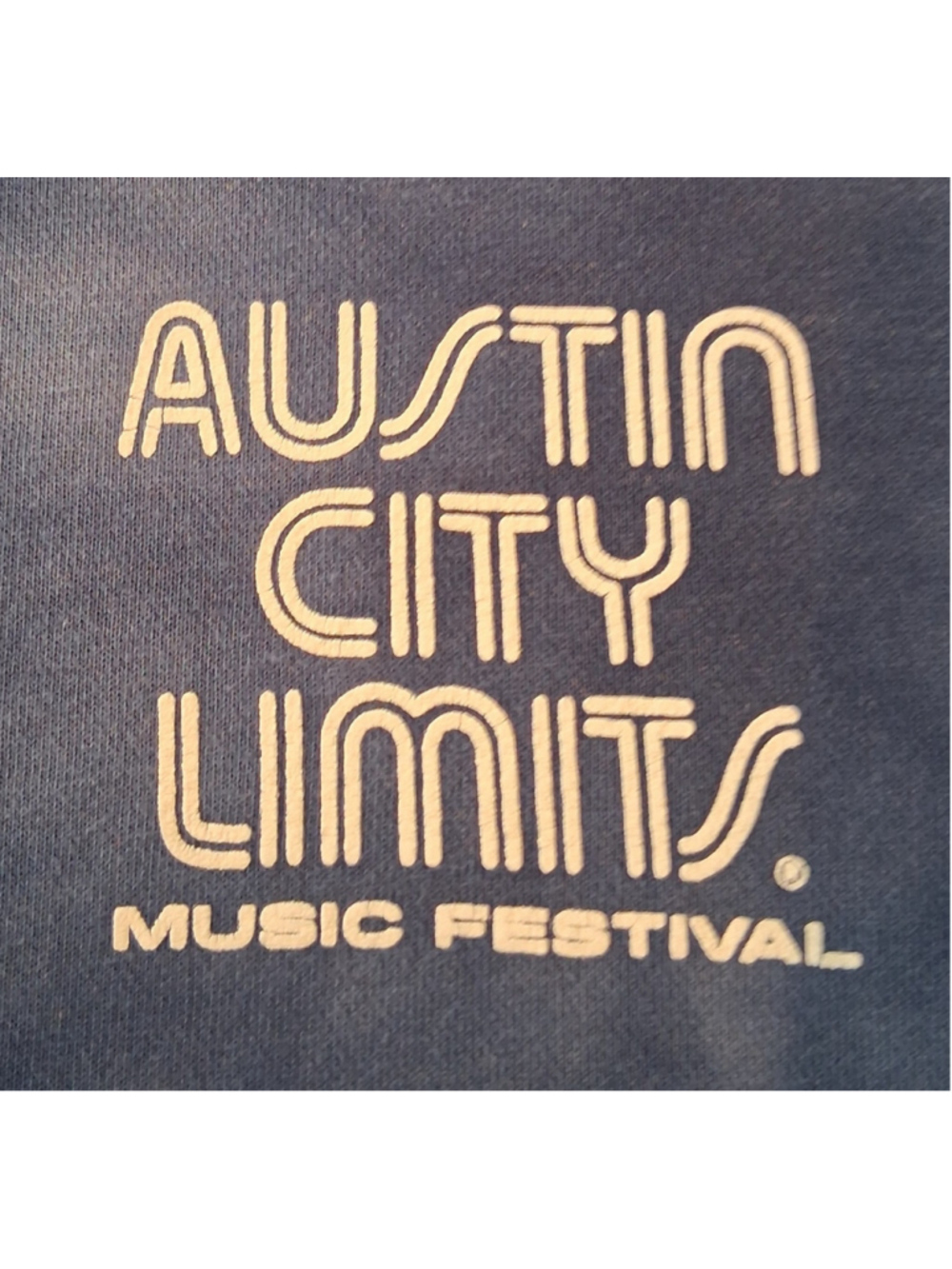 Austin City Limits Adult Small ACL Music Festival Band Hoodie Blue Bleach - Picture 4 of 8